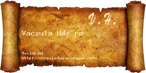 Vaczula Héra névjegykártya